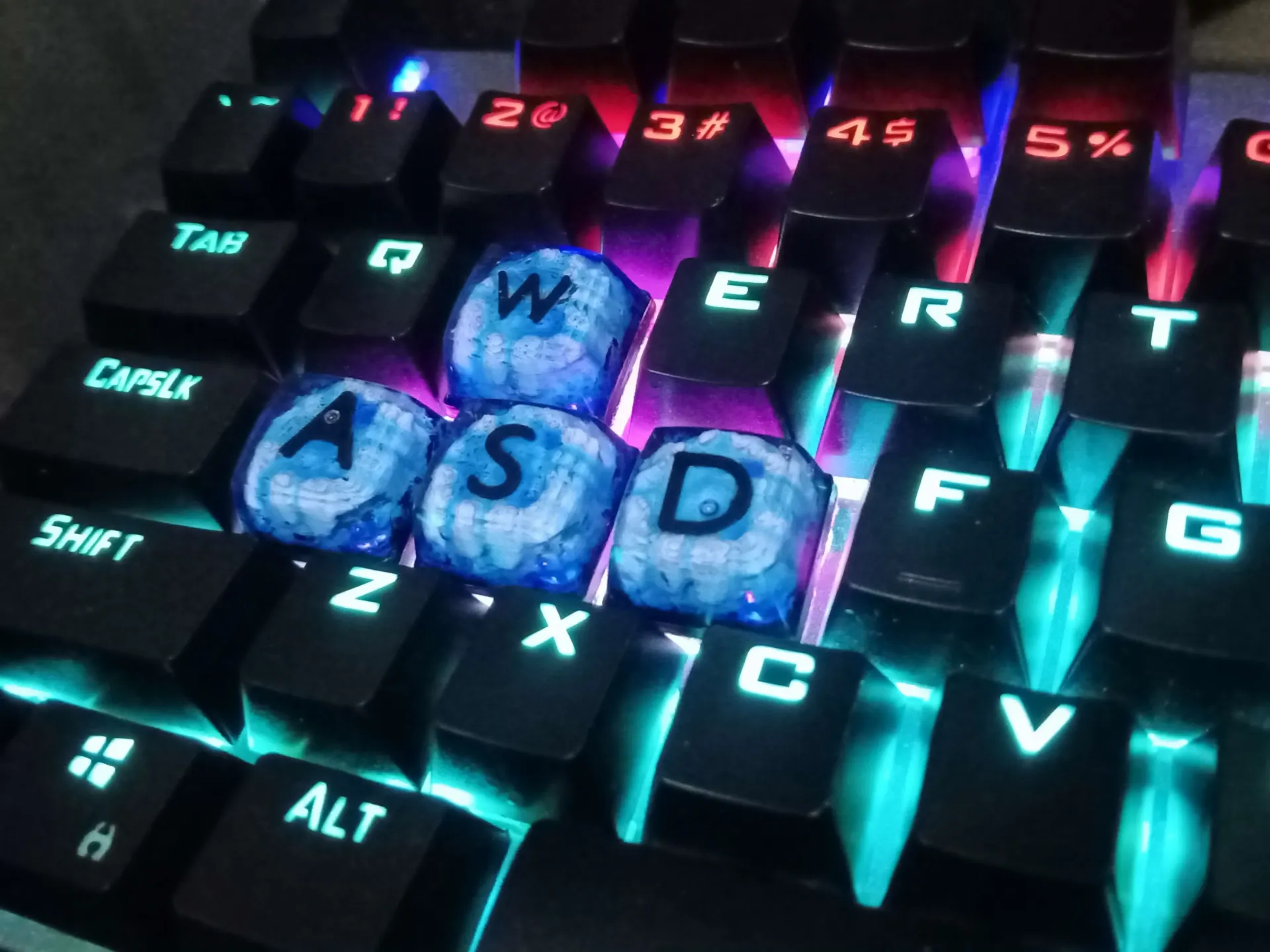Black Ice ASDW Keycaps Set